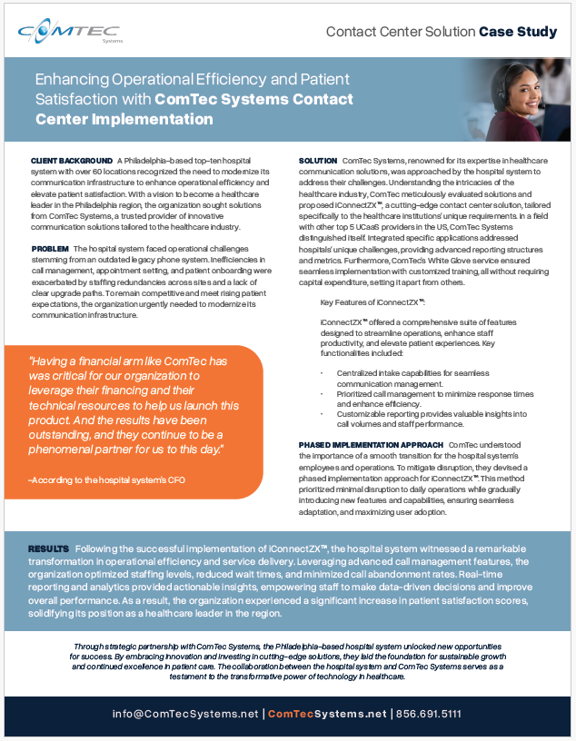 Contact Center Solution Case Study